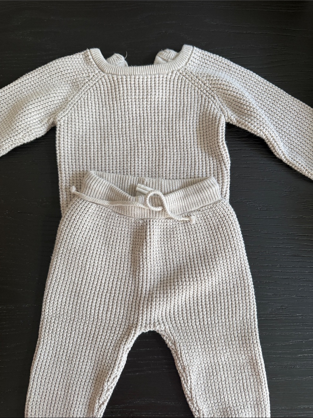 H&M Cream Knit Two-Piece Set for Kids